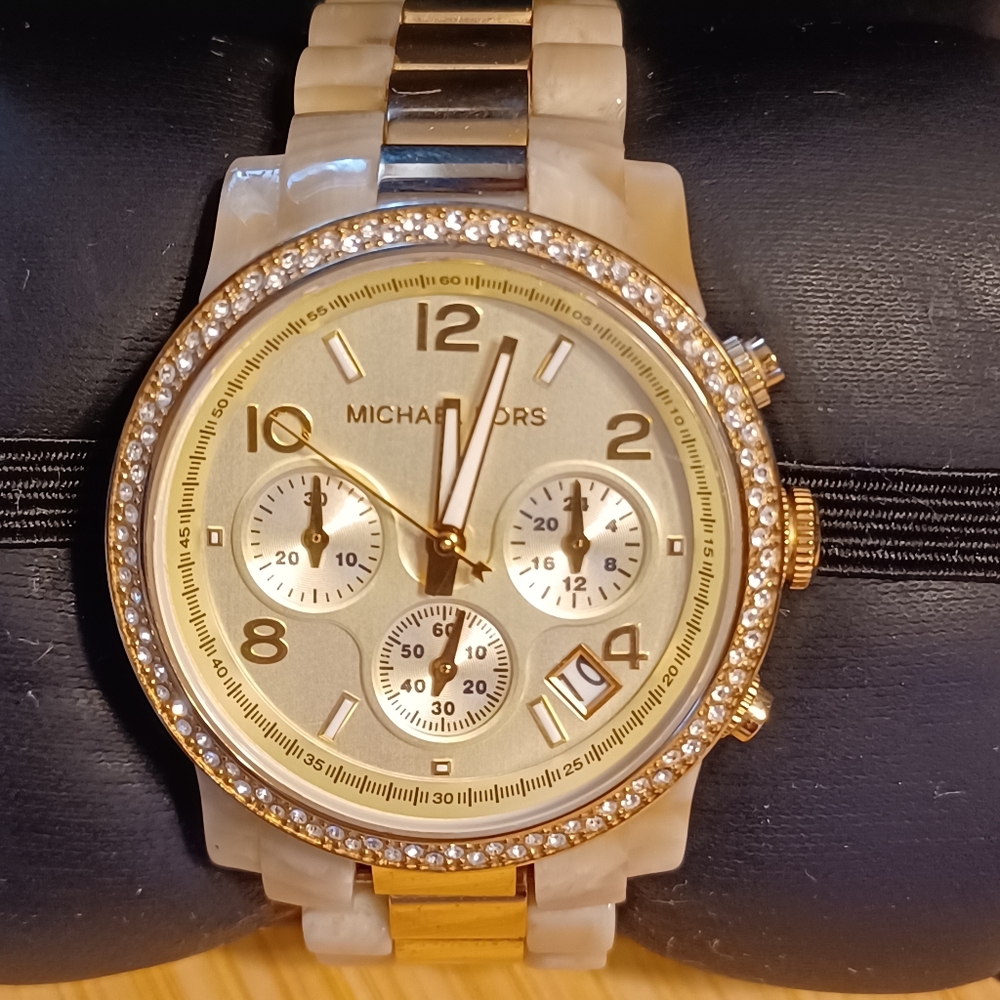 Michael Kors Gold and Cream Women's Watch